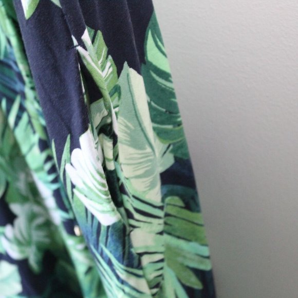 NWT Chico's Tropical Print Tie Waist Dress Palm Tie Women's Size 3 16/18 H12956 - Picture 7 of 12